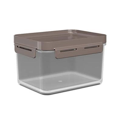 Imagem de Pote Hermético Flap 1,5 L, 18,5 x 14,5 x 11 cm, Warm Gray, Coza