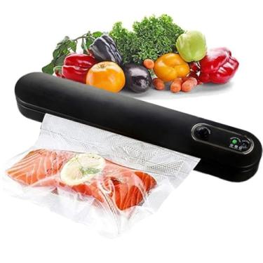 Imagem de Seladora A Vácuo Doméstica Proteção Alimentos Versatilidade Selar Objetos Manual 10x Mais Conservação