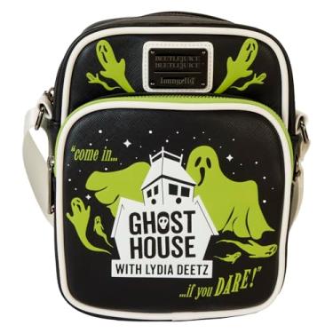 Imagem de Loungefly Beetlejuice Beetlejuice Ghost House Glow Bolsa tiracolo, Preto