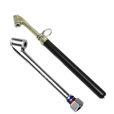 Imagem de Kit Calibrador De Pneus Bico Duplo De Encher Pneus - AT