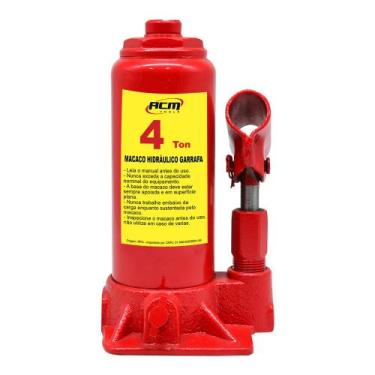 Imagem de Macaco Hidraulico Garrafa 4Ton Vermelho MHG004 ACM TOOLS