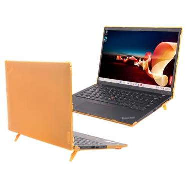 Imagem de mCover Capa rígida compatível apenas com Lenovo ThinkPad T14s Slim Gen 3/Gen 4 2023-2024 de 14 polegadas (com dobradiça de 180°, não serve para nenhum outro modelo Lenovo) - laranja