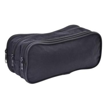 Imagem de Estojo Multiuso All Black Triple Nylon 21x9x11CM - Win Paper