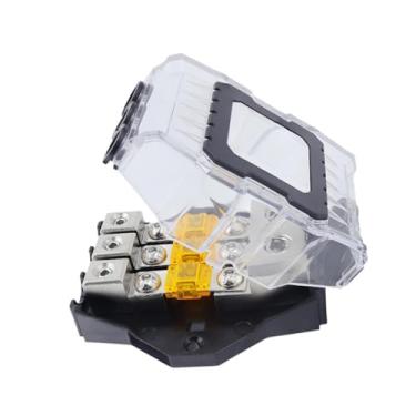 Imagem de AsrMyjcx de Fusíveis de Distribuição de Distribuição Áudio Automotivo Estéreo 80A Mini ANL Suporte com Fusível para RV Barcos Marinhos Veículos Nav, 3 vias
