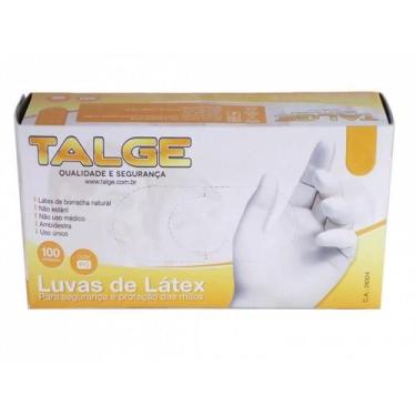 Imagem de Luva de Látex com Pó Tamanho G 50 Pares Branca Talge