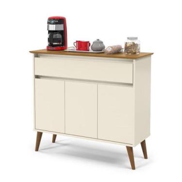 Imagem de Aparador / Buffet / Balcão / Bancada ZU Modelo Retrô Com Pés em Madeir