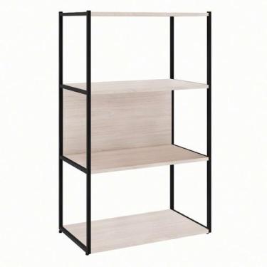 Imagem de Estante Shelf Carvalho Berlin e Preta 105 cm - GEBBWEB