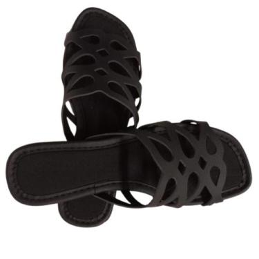 Imagem de Sandalias Femininas Rasteirinhas Conforto e Estilo - Seven, Preto, 38