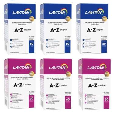 Imagem de Kit 3 Lavitan M 60 Capsulas + 3 Lavitan H 60 Capsulas