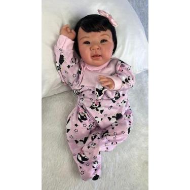 Imagem de Bebe reborn menina corpo silicone banho japinha com enxoval - Mundo Az