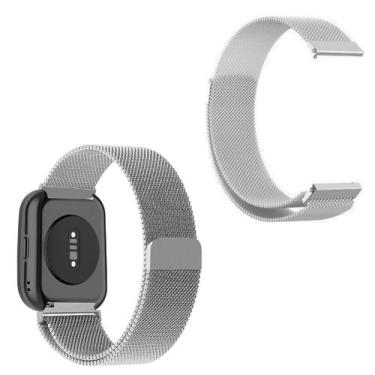 Imagem de Pulseira metal maleável inox para Haylou RS5 2,01 LS19 - Genérica