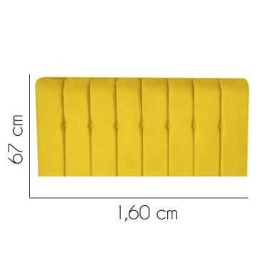Imagem de Painel Estofada Kiara 160 cm Queen Size Quarto para Cama Box Suede Ama