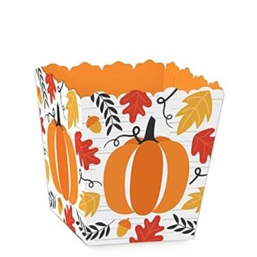 Imagem de Big Dot of Happiness Abóbora de outono - mini caixas de lembrancinhas de festa - caixas de doces de Halloween ou Ação de Graças - conjunto de 12