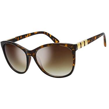 Imagem de The Fresh Óculos de sol femininos grandes quadrados Jackie O Cat Eye Hybrid Butterfly Fashion - Embalagem requintada, 718803-estampa de leopardo/dourado, X-Large