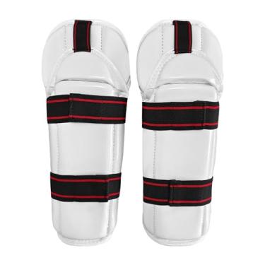 Imagem de Pegciuho Caneleiras de Taekwondo Caneleiras de Taekwondo Espessadas Cinta Elástica Ajustável Acolchoada Equipamento de Proteção para Artes Marciais, XL