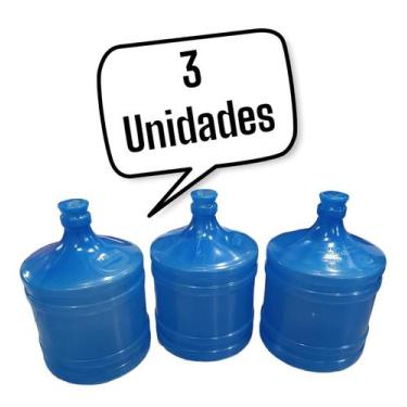 Imagem de Galão Novo Vazio De 10 Litros Água Mineral .(3 Unidades) - Plástico Sa