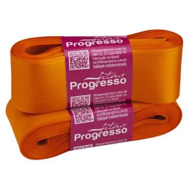 Imagem de FITA DE CETIM SIMPLES CF009 38MMx10M PROGRESSO, COR 066 LARANJA