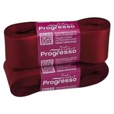 Imagem de FITA DE CETIM SIMPLES CF009 38MMx10M PROGRESSO, COR 389 VINHO
