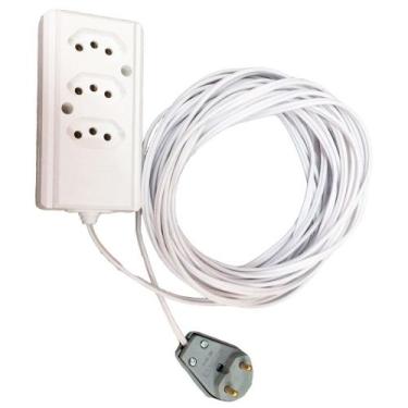 Imagem de Extensão Cabo Paralelo 10/20a 30 Metros 3 Tomadas 2x1,0mm - Lisse Onli