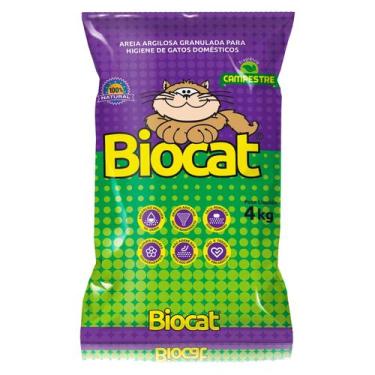 Imagem de Areia Higiênica Perfumada Caixa de Areia Biocat Fina Campestre 4 Kg
