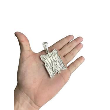 Imagem de Pingente jesus estrela de davi placa g banhado a prata 925 - ToJoia18k