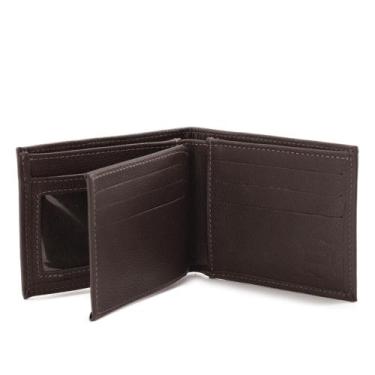 Imagem de Carteira Masculina de Couro com Design Elegante e Espaço para Dinheiro