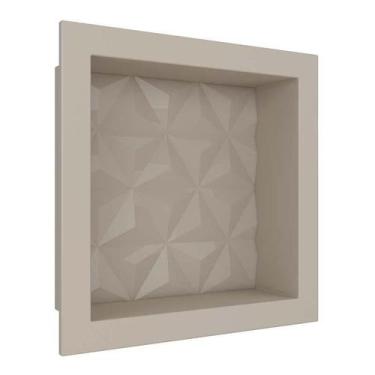 Imagem de Nicho Para Banheiro 30x30 Mármore Sintético Cozimax Bege Textura