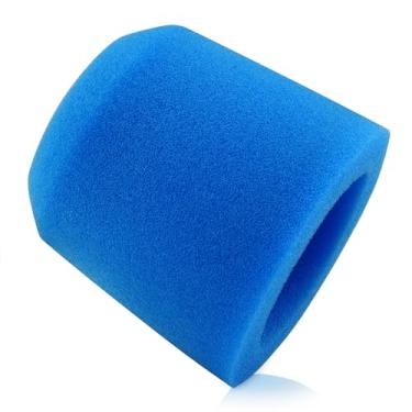 Imagem de LEFXMOPHY MV7 Para-brisas, substituição de capa de espuma de microfone para filtro pop de microfone Shure MV7 MV7X, protetor de vento azul