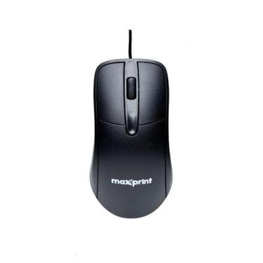 Imagem de Mouse Office Easy 3 Botões C/Fio 1200DPI Preto - MaxPrint