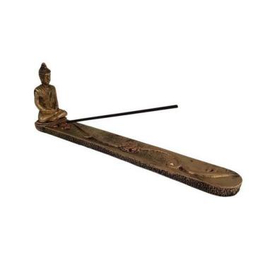 Imagem de Incensário Barra Flor Buda Tibetano Altíssima Qualidade Resina Decorad
