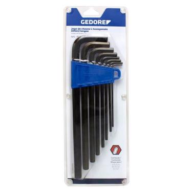 Imagem de Jogo de Chaves Allen Hexagonais Longa Tipo L com 8 Peças 3 MM a 14 MM - Gedore 012302