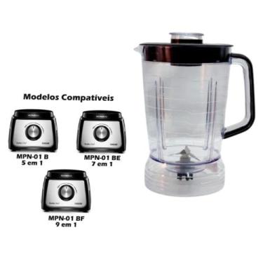 Imagem de copo de liquidificador mondial turbo chef 1000w turbo chef 5em1 turbo 