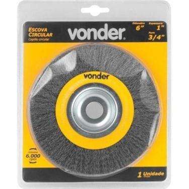 Imagem de Escova Circular 6 X 1 X 3/4 152mm X 25,4mm X 19,1mm Vonder