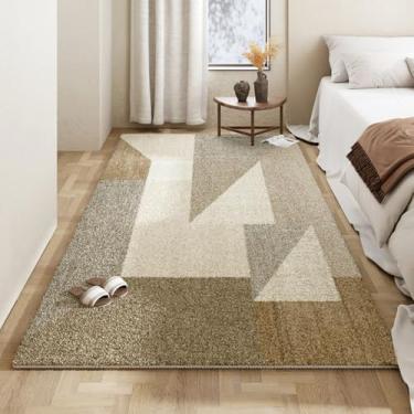 Imagem de Tapete listrado geométrico de luxo, confortável, macio, para sala de estar, bege, cor creme, decoração moderna, tapete para quarto, YHT078, D, 300x400CM