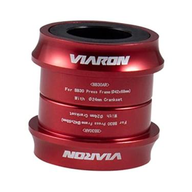 Imagem de Suporte Inferior de Liga de Alumínio 68-73mm Mountain Bike Road Bike Suporte Inferior para Pedaleira BB30/PF30 24mm, BB30AR vermelho