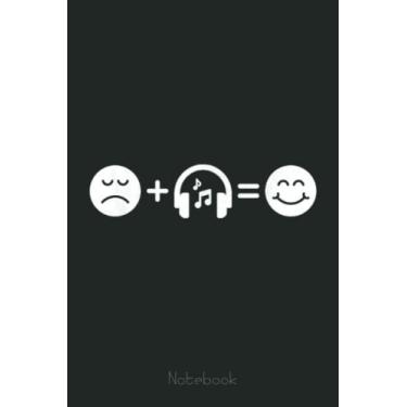 Imagem de Funny Music Lover Face Math Formula Equation Graph Notebook: Graph Paper Notebook, Grid Paper for Math and Science Students, Quad Ruled 4x4 (110 Pages, 6x9)