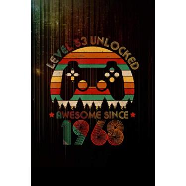 Imagem de Vintage Made in 1968 53th Bday s 53 Quarantine Birthday Notebook 114 Pages Size 6''x9'' / College Ruled