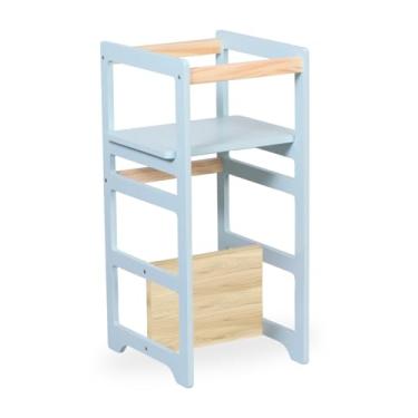 Imagem de Torre De Aprendizagem Montessoriana Regula Criança Azul Bebê