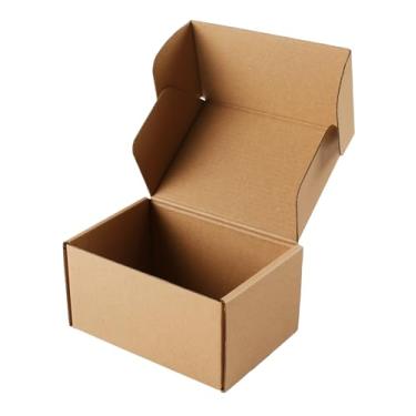 Imagem de werfami Caixas de Papelão Ondulado Marrom 6X4X3, Pacote com 30 Unidades, Pequenas Caixas de Remessa para Pequenas Empresas, Caixas de Correspondência, Caixas de Embalagem para Correspondência