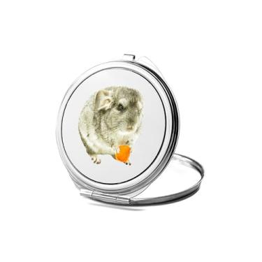 Imagem de SpreadPassion Espelho compacto de chinchila, presente de chinchila, espelho fotográfico de chinchila, espelho de maquiagem de viagem pequeno espelho portátil, espelho de bolso portátil, ideia de