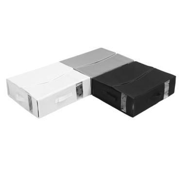 Imagem de Conjunto de Lençóis Organizador Recipiente de Armazenamento de Grande Capacidade para Armário de Linho Cinza Branco Preto