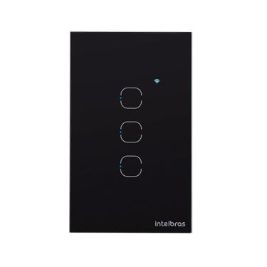 Imagem de Interruptor SMART Zigbee Touch 3 Preto EZS 1003 4850049