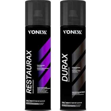 Imagem de Restaurax 400ml Renovador Plástico Automotivo + Durax Pretinho