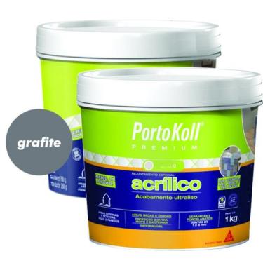 Imagem de Kit 2 Rejuntes Acrílico Flexível Premium 1Kg Portokoll