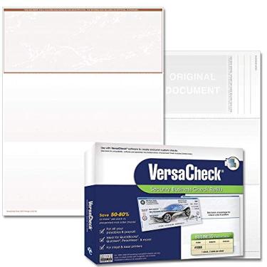 Imagem de VersaCheck Cheques seguros – 250 verificações de vales de negócios em branco – Tan Prestige S – 250 folhas formulário #1000 – Verifique no topo