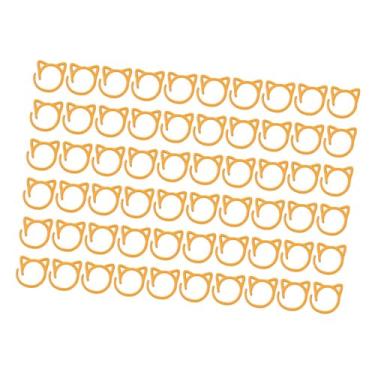 Imagem de Tachiuwa Marcadores de ponto de crochê de 60x Marcadores de crochê Ferramentas de costura Diy Craft Diy Bloqueio de crochê portátil de tricô portátil para, Laranja