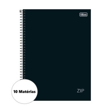 Imagem de Caderno Espiral Grande Zip Preto Universitário 20x27,5cm Opções de 1 /