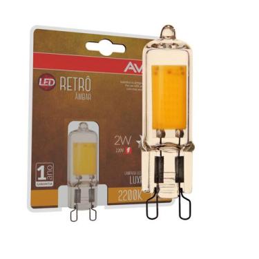 Imagem de Lâmpada Led Retrô Luxpin G9 2W 160 Lumens Âmbar 2200K 220V- Avant 1801