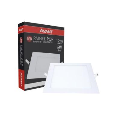 Imagem de Painel Led Quadrado Embutir 120x120MM 6W 6500K Bivolt - Avant