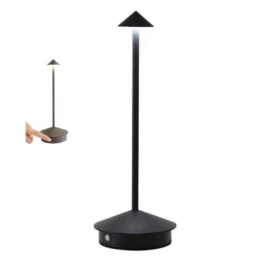 Imagem de Luminaria de Mesa LED 3 Tons Controle de Intensidade Abajur Touch USB Bateria Recarregavel Cabeceira Quarto Leitura Home Office Decoraçao Elegante